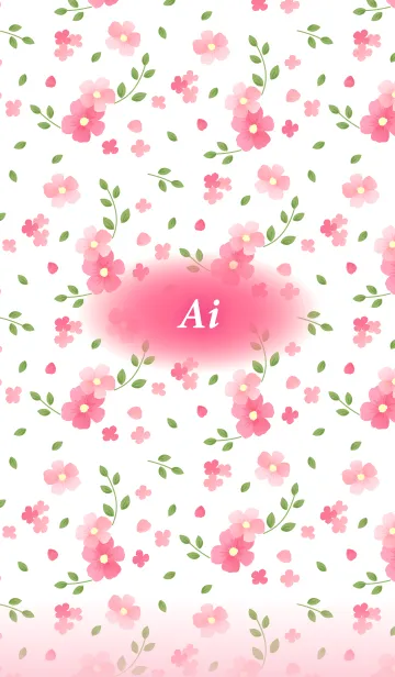 [LINE着せ替え] あい専用♪Flower-pinkピンクの花柄の画像1