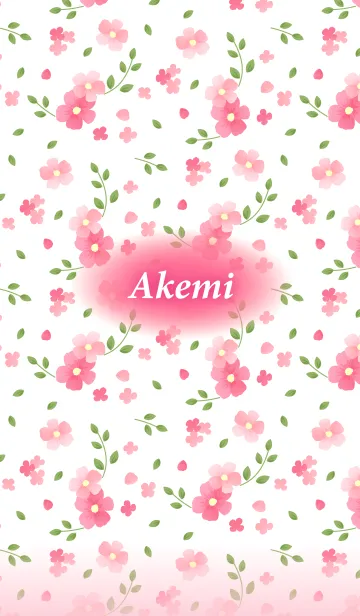 [LINE着せ替え] あけみ専用♪Flower-pinkピンクの花柄の画像1