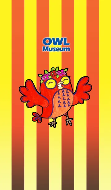 [LINE着せ替え] フクロウ 博物館 117 - Wreath Owlの画像1
