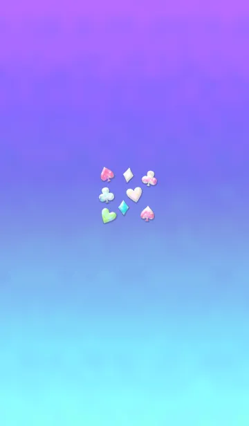 [LINE着せ替え] トランプマークブルーパープルの画像1