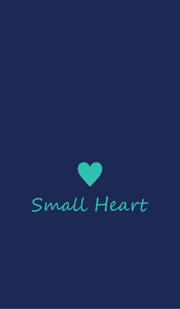 [LINE着せ替え] Small Heart *Navy+Mint*の画像1