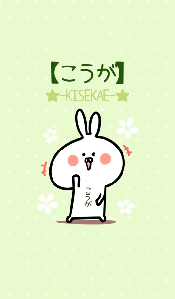 [LINE着せ替え] ☆【こうが】のウサギ着せかえ☆Green☆の画像1