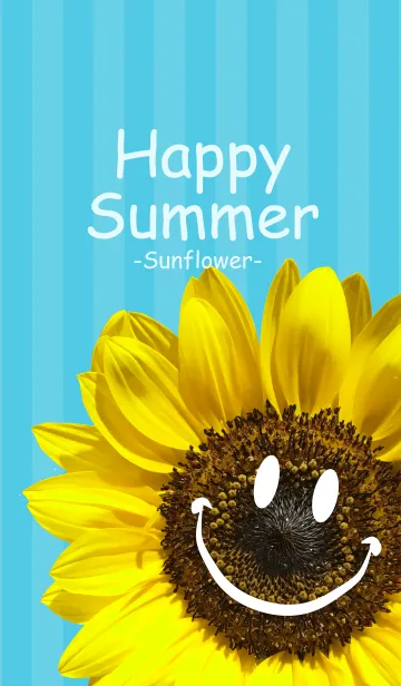 [LINE着せ替え] Happy Summer Light Blue -Sunflower-の画像1