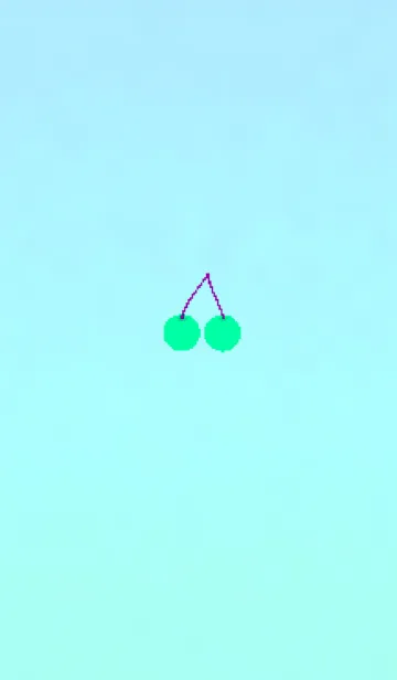 [LINE着せ替え] ドットブルーグリーンチェリーの画像1