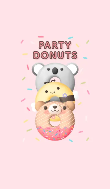 [LINE着せ替え] Party Donutsの画像1