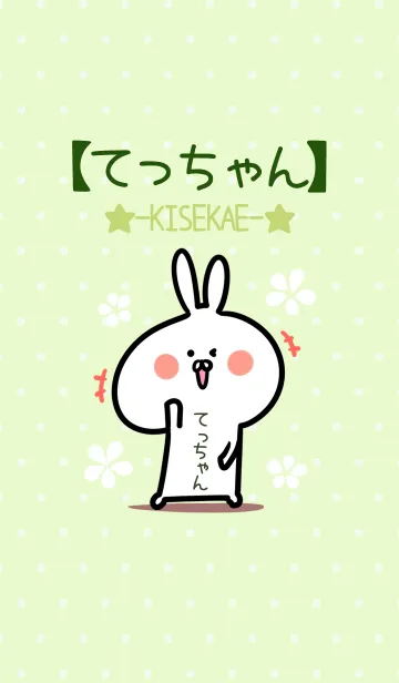 [LINE着せ替え] ☆【てっちゃん】のウサギ着せかえ☆Greenの画像1