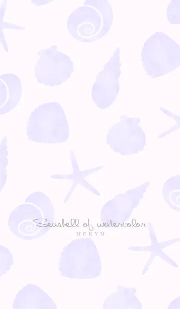 [LINE着せ替え] Seashell of watercolor -PURPLE-の画像1