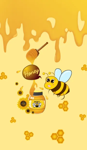 [LINE着せ替え] Bee Honey Themeの画像1