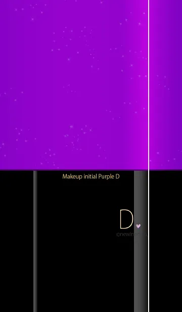 [LINE着せ替え] メークアップ イニシャル パープル Dの画像1
