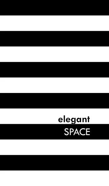 [LINE着せ替え] エレガントスペース <ブラック×ホワイト>の画像1
