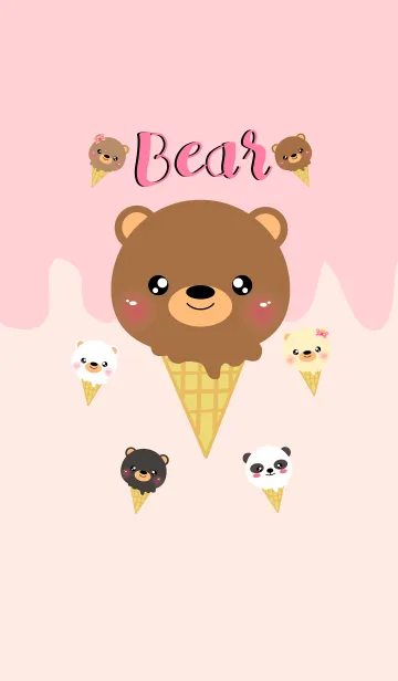 [LINE着せ替え] ice cream Bear Theme (jp)の画像1