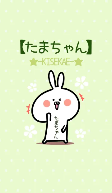 [LINE着せ替え] ☆【たまちゃん】のウサギ着せかえ☆Greenの画像1