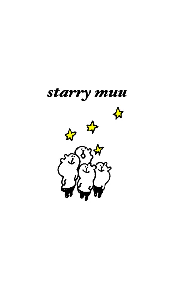 [LINE着せ替え] 星空を眺めるmuuちゃんの画像1