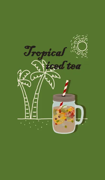 [LINE着せ替え] トロピカルアイスティ + リーフの画像1