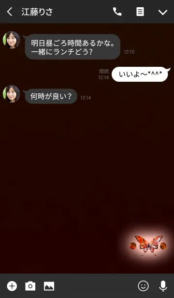 [LINE着せ替え] オレンジバタフライダークの画像3
