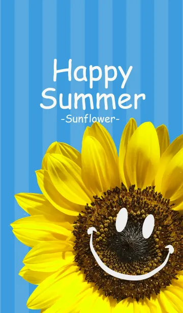 [LINE着せ替え] Happy Summer Blue -Sunflower-の画像1