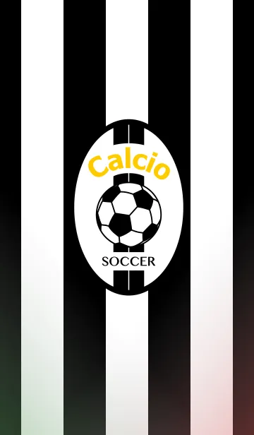 [LINE着せ替え] Calcio -SOCCER- <ホワイト/ブラック>の画像1