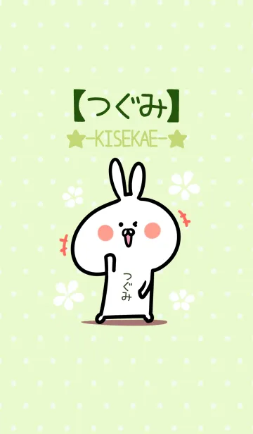 [LINE着せ替え] ☆【つぐみ】のウサギ着せかえ☆Green☆の画像1