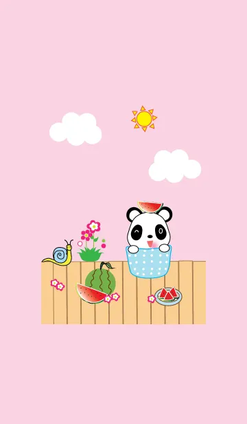 Cute panda theme v.8 (JP)の着せ替えメイン画像