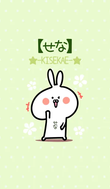 [LINE着せ替え] ☆【せな】のウサギ着せかえ☆Green☆の画像1