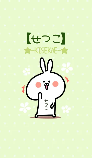 [LINE着せ替え] ☆【せつこ】のウサギ着せかえ☆Green☆の画像1