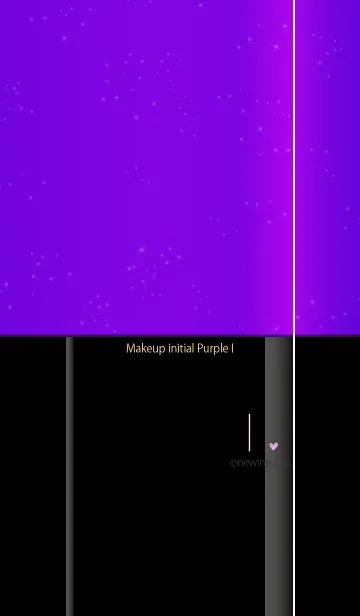 [LINE着せ替え] メークアップ イニシャル パープル Iの画像1