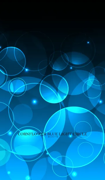 [LINE着せ替え] CORNFLOWER BLUE LIGHT CIRCLEの画像1
