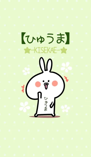 [LINE着せ替え] ☆【ひゅうま】のウサギ着せかえ☆Green☆の画像1