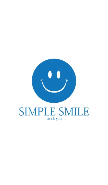 [LINE着せ替え] SIMPLE SMILE -BLUE-の画像1