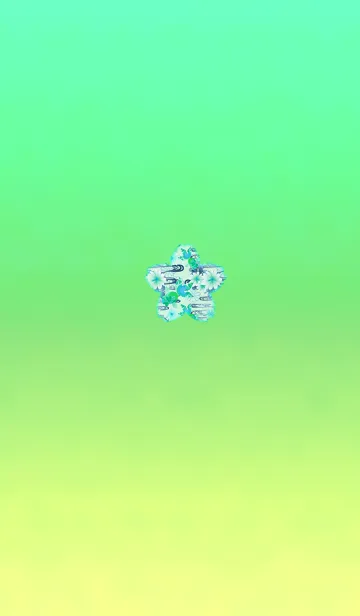 [LINE着せ替え] 日本の桜金魚ブルーグリーンの画像1