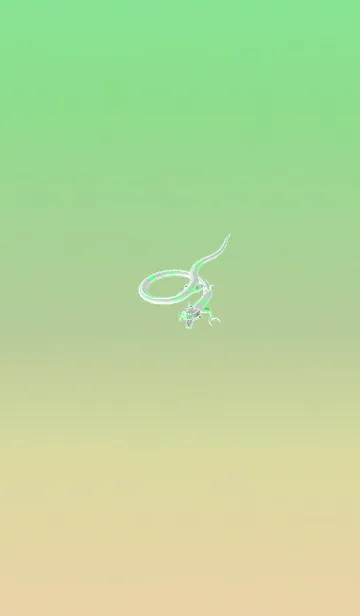 [LINE着せ替え] ライトブルーグリーンホワイト龍の画像1