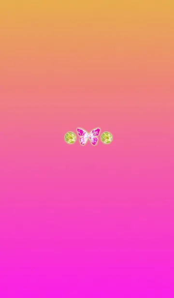 [LINE着せ替え] 幸運の宝石蝶ピンクイエローの画像1