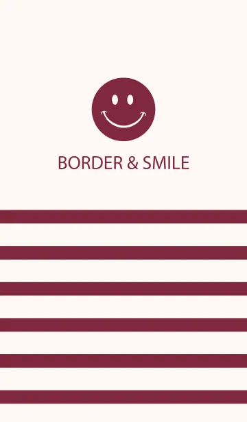 [LINE着せ替え] BORDER ＆ SMILE -WINERED-の画像1