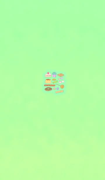 [LINE着せ替え] お菓子セットグリーンブルーの画像1