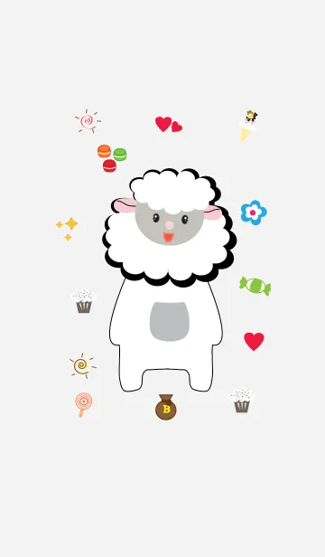 [LINE着せ替え] Cute sheep theme vr.4 (JP)の画像1