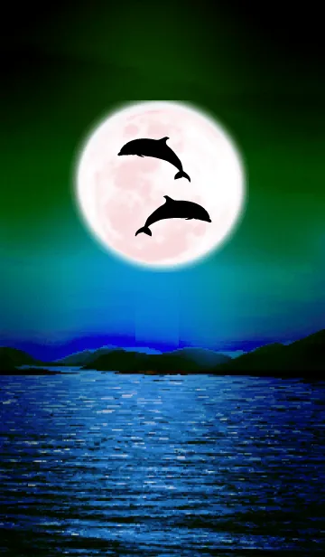 [LINE着せ替え] 運気上昇♥幸運ストロベリームーン イルカの画像1