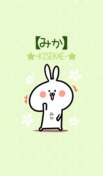 [LINE着せ替え] ☆【みか】のウサギ着せかえ☆Green☆の画像1