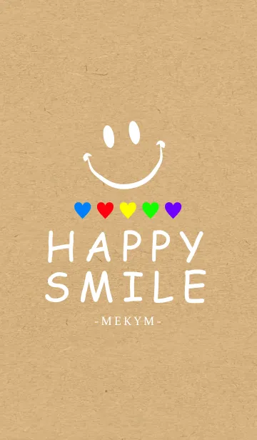 [LINE着せ替え] HAPPY SMILE KRAFT 5color 3 -MEKYM-の画像1