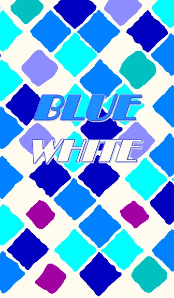 [LINE着せ替え] カラーウォール Blue ＆ White No.1の画像1