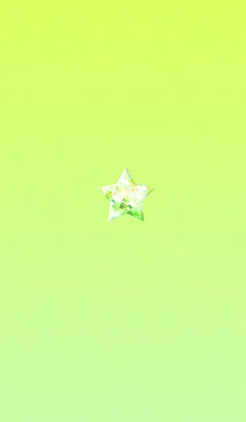 [LINE着せ替え] ライトグリーンクリスタル星の画像1