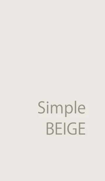 [LINE着せ替え] Simple BEIGE .の画像1
