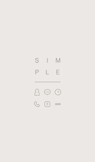 [LINE着せ替え] シンプル / ベージュアイボリーの画像1