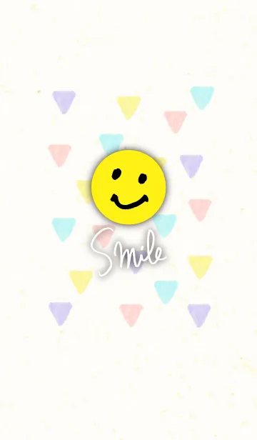 [LINE着せ替え] スマイル-大人水彩三角20-の画像1