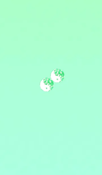 [LINE着せ替え] クリスタルブルーグリーン陰陽の画像1