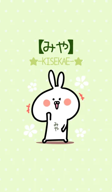 [LINE着せ替え] ☆【みや】のウサギ着せかえ☆Green☆の画像1