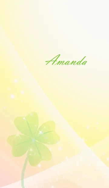 [LINE着せ替え] No.1553 Amanda Lucky Clover nameの画像1