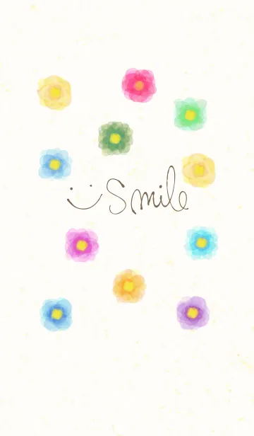 [LINE着せ替え] 大人水彩お花-スマイル30-の画像1