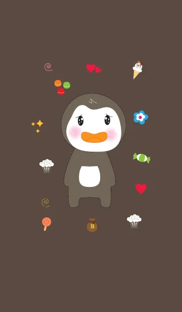 [LINE着せ替え] Cute penguin theme v.6 (JP)の画像1