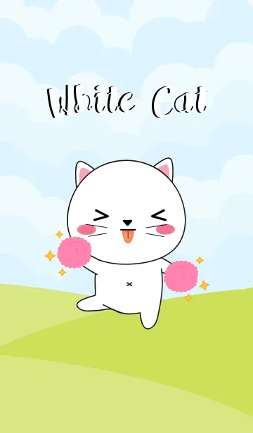 [LINE着せ替え] I'm Lovely White Cat Theme (jp)の画像1