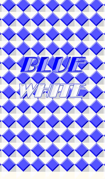 [LINE着せ替え] カラーウォール Blue ＆ White No.2の画像1